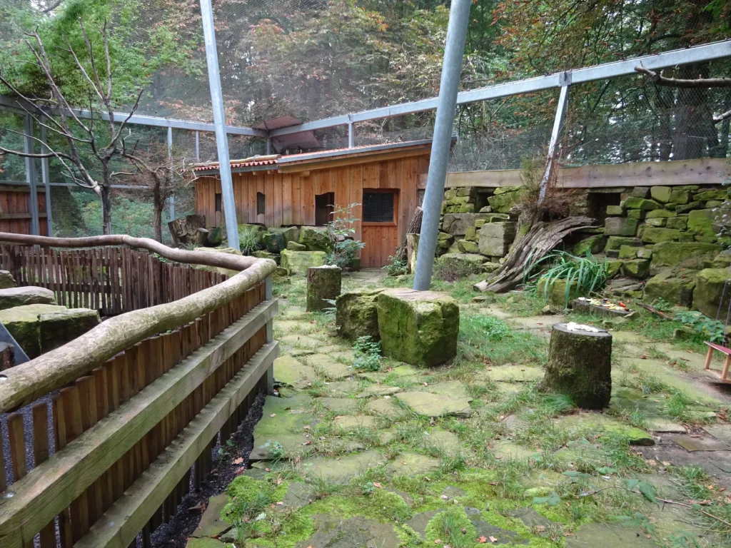 Begehbare Eulenvoliere  TP. Sababurg