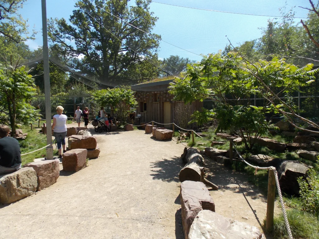 Begehbare Sittichanlage  TP. Sababurg